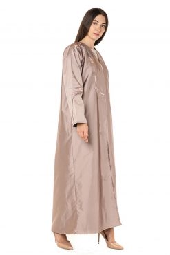 MOI012217 3 Open-Front Satin Abaya