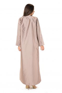 MOI012217 5 Open-Front Satin Abaya