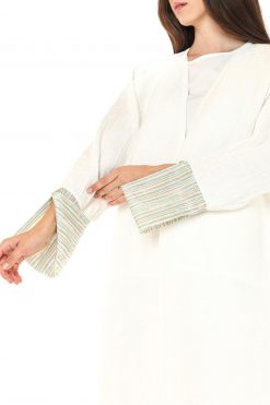 MOI012218 3 Pleated Fabric Abaya