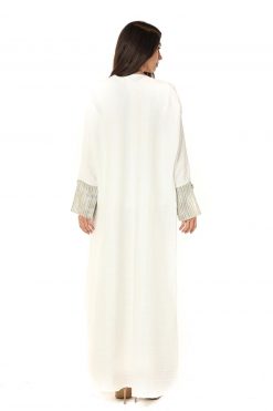 MOI012218 4 Pleated Fabric Abaya