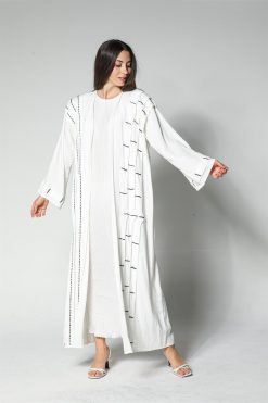 MOI012219 3 Linen Abaya