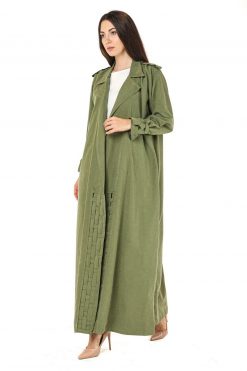 Green Check Abaya