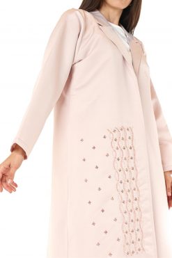 MOI012222 5 Embellished Pink Abaya
