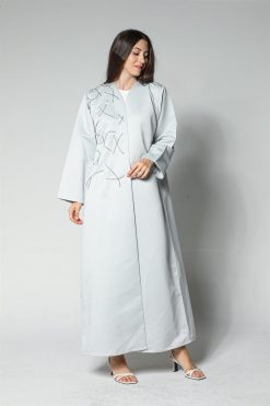 MOI012226 6 Bridal Satin Abaya