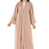 Pink Embroidered Abaya