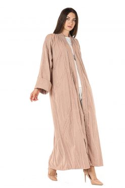 Pink Embroidered Abaya 5 Shamua Pink Abaya