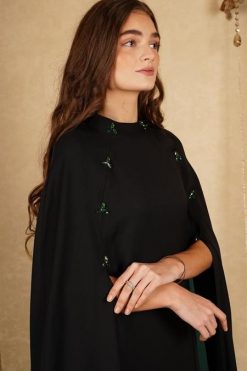 AJC 22104 5 rotated Swarovski Cape Abaya