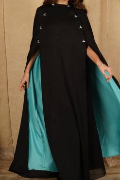 AJC 22105 5 Swarovski Cape Abaya