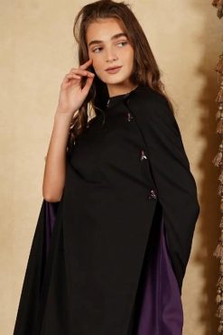 AJC 22106 3 Swarovski Cape Abaya