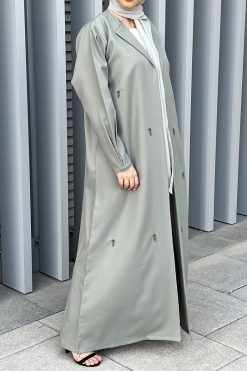 Polyester Grey Abaya