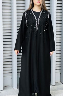 Crepe Embellished Abaya