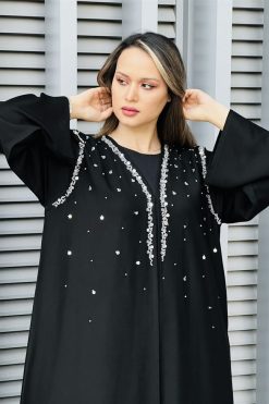 MOI032205 4 Crepe Embellished Abaya