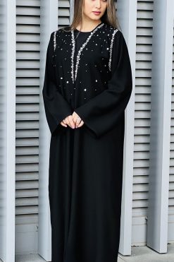 MOI032205 5 Crepe Embellished Abaya