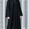 MOI032206 1 Embroidered Korean Nada Black Abaya