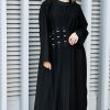 Black Korean Nada Embroidery Abaya