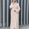 Beige Nada Embroidery Abaya
