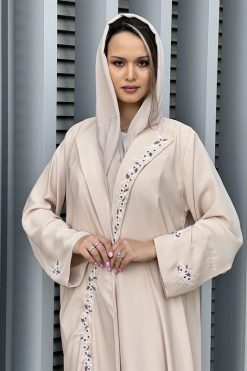 MOI032210 4 rotated Beige Nada Embroidery Abaya