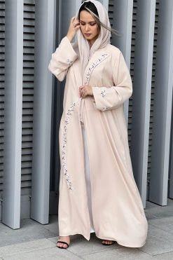 MOI032210 5 rotated Beige Nada Embroidery Abaya