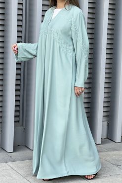 Blue Nada Embroidery Abaya 6 MOI032213 2 Blue Nada Embroidery Abaya