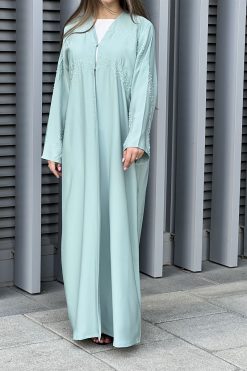 Blue Nada Embroidery Abaya 7 MOI032213 3 Blue Nada Embroidery Abaya