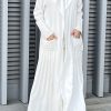 White Pocket Abaya