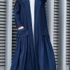 Blue Louise Crepe Pocket Abaya