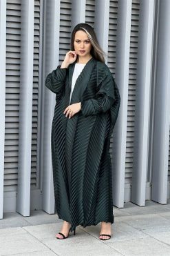 Green Leaf Pattern Long Dress