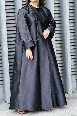 Front Open Taffeta Abaya