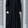 MOI032231 1 Black Linen Abaya
