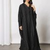 Self Printed Pleated Abaya