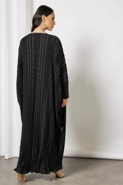 Self printed pleated abaya 6 Bsi3624 3 Self printed pleated abaya