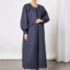 Quilted pearls embellished abaya