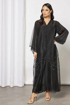 Bsi3638 3 Beads embellished abaya