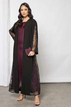 bsi3648 4 Maroon Abaya inner