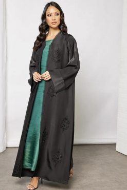 عباية خضراء داخلية 7 Bsi3650 4 Green Abaya inner