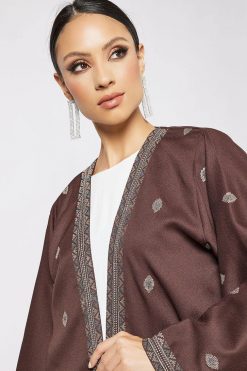 bsi3651 3 Embroidered Abaya with inner