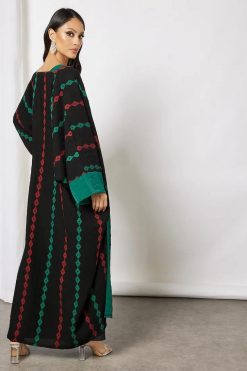 Embossed Print Abaya