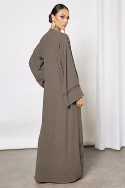 Bsi3655 4 Tussels embellished abaya