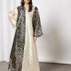 Gold foiled print on abaya