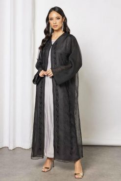 Beads embellished abaya