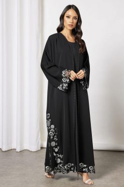 Beads embellished abaya