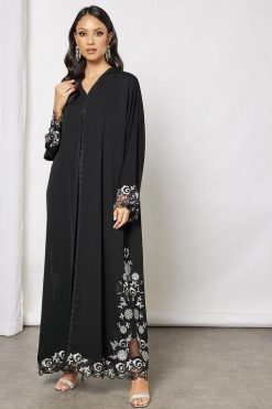 bsi3658 3 Beads embellished abaya