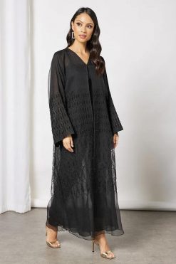 Beads embellished abaya