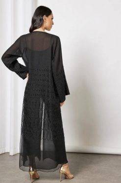Bsi3660 4 Beads embellished abaya