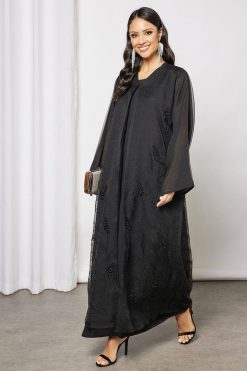 Beads embellished abaya