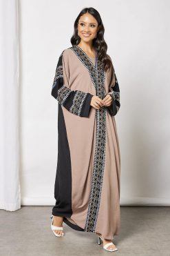 Brown Embroidered Style