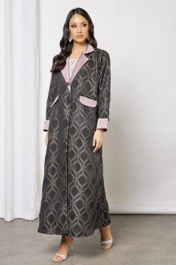 bsi3671 3 Jacquerd printed abaya