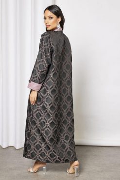 bsi3671 4 Jacquerd printed abaya