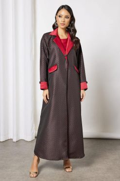 bsi3672 4 Jacquerd printed abaya