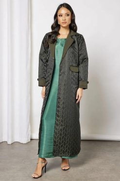 Bsi3675 2 Jacquerd printed abaya